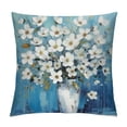 thumbnail image 1 of Fenyluxe Flowers Pillow Covers for Couch Sofa Indoor Outdoor Car Bedroom, Stylish Design, Wrinkle Resistant, 1PC 24x24in, 1 of 5