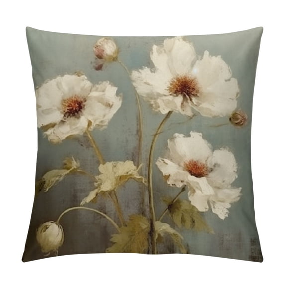 Fenyluxe Flowers Pillow Covers for Couch Sofa Indoor Outdoor Soft and Durable Home Decor 1PC 20x20in