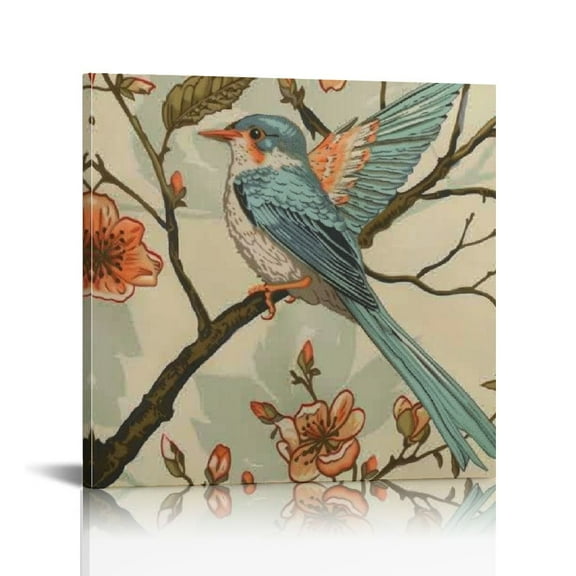 Fenyluxe Flowers Print on Canvas Wall Art Ready to Hang for Home Room Decor - High Definition, Waterproof, Made in the USA 12x12in