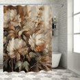 thumbnail image 1 of Fenyluxe Flowers Quick-Drying Polyester Bathroom Shower Curtain Set with Hooks 69x72, 1 of 7