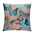 thumbnail image 1 of Fenyluxe Flying Butterfly Pillow Cover for Girls,Retro Flower Throw Pillow Cover for Women,Girly Ombre Square Pillow Case,Garden Butterflies Floral Cushion Cover for Couch, White, 1 of 5