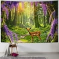 thumbnail image 1 of Fenyluxe  Forest Wall Tapestry,Nature Enchanted Forest Backdrop Fantasy Garden Wall Hanging Woodland Deer Wisteria Fairy Landscape Tapestries for Bedroom Kids Room Dorm Wall Art Decor 40x30inch, 1 of 6