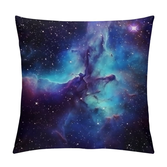 Fenyluxe Galaxy Dust Hologram Fashion Style Dirt-Resistant Throw Pillow Covers for Couch Sofa Bed Living Room Bedroom for Home Decor 24x24in