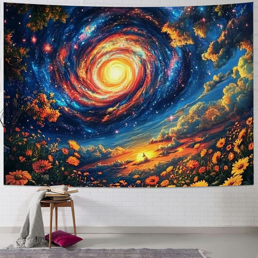 Fenyluxe Galaxy Space Tapestry Trippy Mountain Starry Sky Misty Forest ...