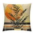 thumbnail image 1 of Fenyluxe Geometric Stripe Throw Pillow Covers Retro Aesthetic Cushion Covers, Beige Minimalism Cushion Cases Modern Artwork Pillow Covers, Mid Century Cushion Cases 22x22in, 1 of 5