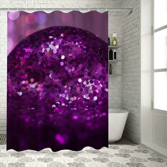 Fenyluxe Glitter Dots Anish Kapoor Pretty Shower Curtain Set with Hooks, 100% Polyester Fiber Bathroom Decor, Various Sizes Available 36x72