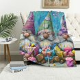 thumbnail image 1 of Fenyluxe Gnomes Candy Birthday Flannel Bed Throw Blanket Cozy Lightweight Plush Gift for All Seasons 50x60in, 1 of 6