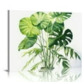 thumbnail image 1 of Fenyluxe Green Leaves Canvas Prints Wall Art Home Decor Ready To Hang - Ideal Choice for Room, Living Room, Office, Hotel, and More 16x12in, 1 of 6