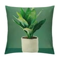 thumbnail image 1 of Fenyluxe Green Succulent Plant Throw Pillow Cover Summer Tropical Cactus Potted Leaf Modern Home Decor Pillow Cases Botanical Cushion Cover for Sofa Couch 22x22in, 1 of 5