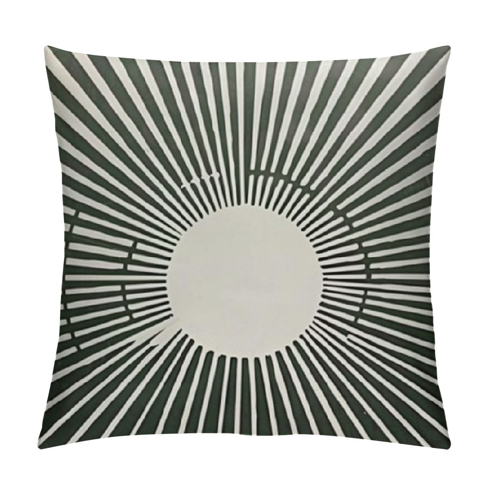 Fenyluxe Green Sun Sunrise Sunshine Lumbar Pillow Covers Sunset Boho