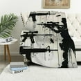 thumbnail image 1 of Fenyluxe Guns Print Throw Blanket Kids,Criminal Rifle Shot Gun Fuzzy Blanket for Bed Sofa Couch,All Season 3D Guns Print Bed Blanket Breathable Blanket Room Decor Throw  40x50in, 1 of 6