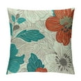 thumbnail image 1 of Fenyluxe  High Class Throw Pillow Cover Case for Couch Sofa Home Decoration Vintage Dahlia Floral Applique 20x20in, 1 of 5
