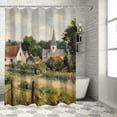 thumbnail image 1 of Fenyluxe Impressionist Painting Pretty Shower Curtain Bathroom Decor Sustainable Polyester Fiber Shower Curtain Set with Hooks 69x72, 1 of 7