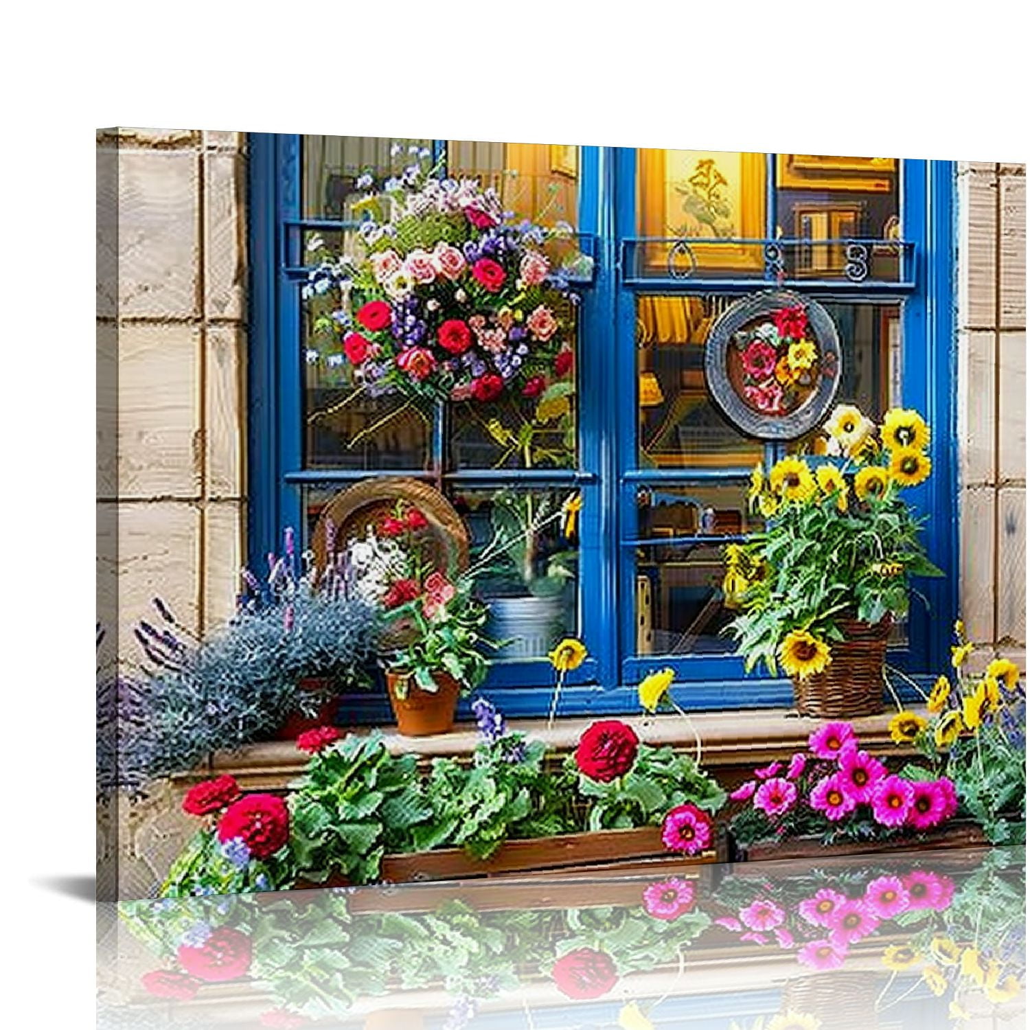 Fenyluxe Italy Tuscan Wall Art, Colorful Nature Scenic Framed Pictures Canvas Prints, Modern ...