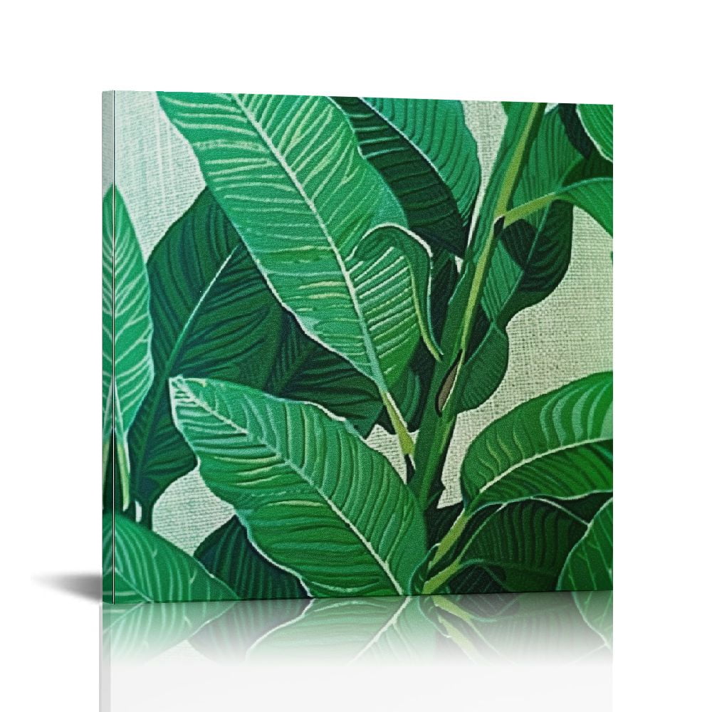 Fenyluxe Leafy Greens Wall Decor Print on Canvas for Living Room ...