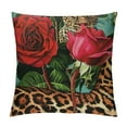 thumbnail image 1 of Fenyluxe Leopard Pillow Cover,Red Rose Printed Throw Pillow Cover for Outdoors Car,Wild Animal Safari Cheetah Spot Decor Cushion Case,Brown Leopard Pattern Soft Decorative Pillow Cover White, 1 of 5