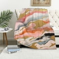 thumbnail image 1 of Fenyluxe Marble Abstract Art Print Flannel Throw Blanket All Seasons Lightweight Anti-Wrinkle Exquisite Gift 40x50in, 1 of 6