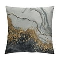 thumbnail image 1 of Fenyluxe Marble Texture Gold Black Modern Rustic Decorative Couch Pillow Cases with Zipper Home Decor Pillowcase 1PC Aesthetic Decorative 12x12in, 1 of 5
