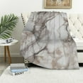 thumbnail image 1 of Fenyluxe Marble Texture Sculpture Flannel Throw Blanket for Sofa Couch | Cottagecore Room Decor | All Seasons Comfort | Perfect Gift 50x60in, 1 of 6