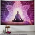 thumbnail image 1 of Fenyluxe  Meditation Zen Tapestry Spiritual Chakra Tapestry Yoga Aesthetic Wall Hanging Colorful Psychedelic Buddha Trippy tapestry Hippie Lotus Mural for Bedroom Décor 50x40inch, 1 of 6