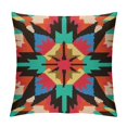 Fenyluxe Mexican Throw Pillow Covers, Abstract Vibrant Vintage Motif