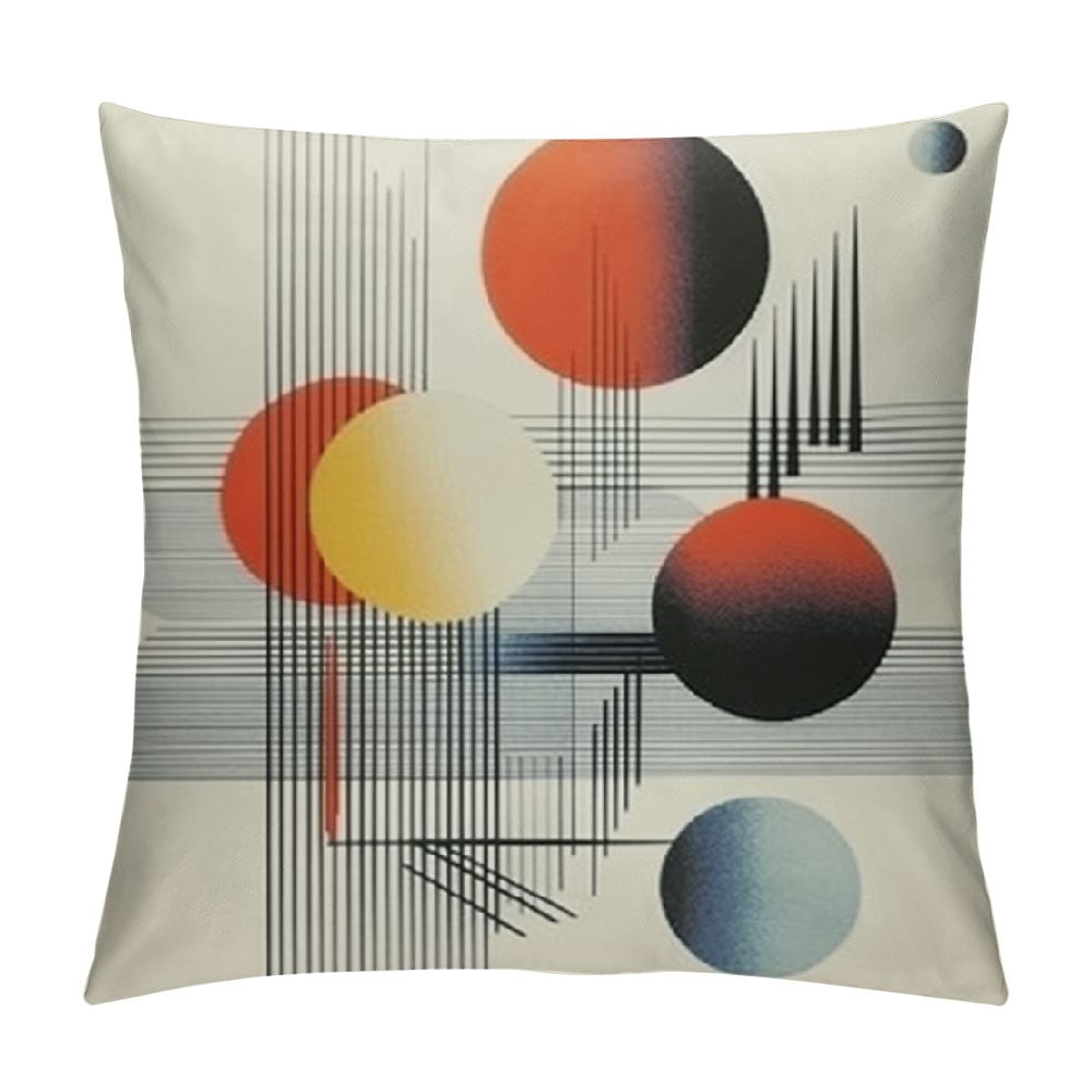 Fenyluxe Mid Century Cushion Cases Abstract Moon Pillow Covers Photo Inspiration