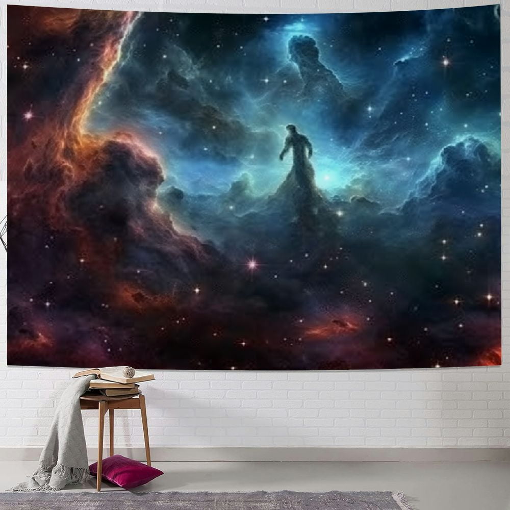 Fenyluxe Nebula Tapestry Wall Hanging Colorful Galaxy Tapestry ...