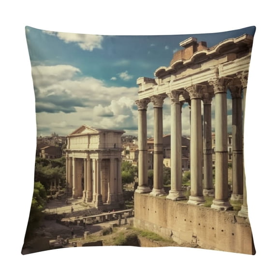 Fenyluxe Neoclassical Architecture Pillow Covers for Couch Sofa Indoor/Outdoor Throw Pillow Cover High-Quality 1PC 12x12in