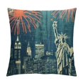thumbnail image 1 of Fenyluxe New York City Throw Pillow Cover,New York City Skyline Soft Square Cushion Case Covers Home Decor for Couch Sofa Bedroom Car Office Pillowcases 20x20in, 1 of 5