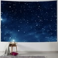 Fenyluxe Night Sky Stars Tapestry Wall Hanging Starry Dark Blue Galaxy