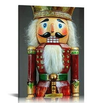 Fenyluxe  Nutcracker Canvas Wall Art for Christmas - Print Red Pictures Artwork Painting for Home Wall 16x20in