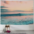 thumbnail image 1 of Fenyluxe  Ocean Pink Sky Tapestry, Teal Sea Ocean with Pink Cloud Wall Tapestry for Bedroom, Pastel Nature Landscape Wall Hanging Tapestry Wall Art for Living Room Home Decor 40x30inch, 1 of 6