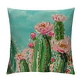thumbnail image 1 of Fenyluxe Oil Painting Cactus Flowers Throw Pillow Covers Tropical Succulents Plants Prickly Pear Decorative Pillow Cases Cushion Cover Home Sofa Decor Summer Style 24x24in, 1 of 5