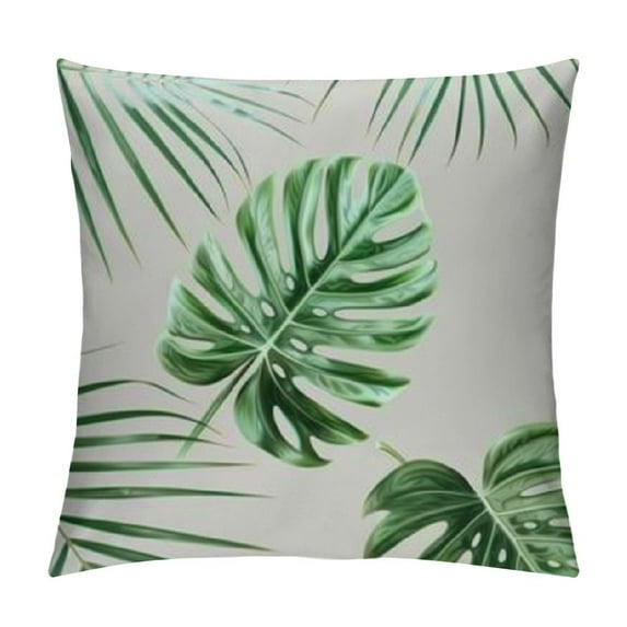 Fenyluxe Palm Leaf Minimalism Print Pillow Covers for Couch Home Decor Throw Pillow Cover 1PC 22x22in
