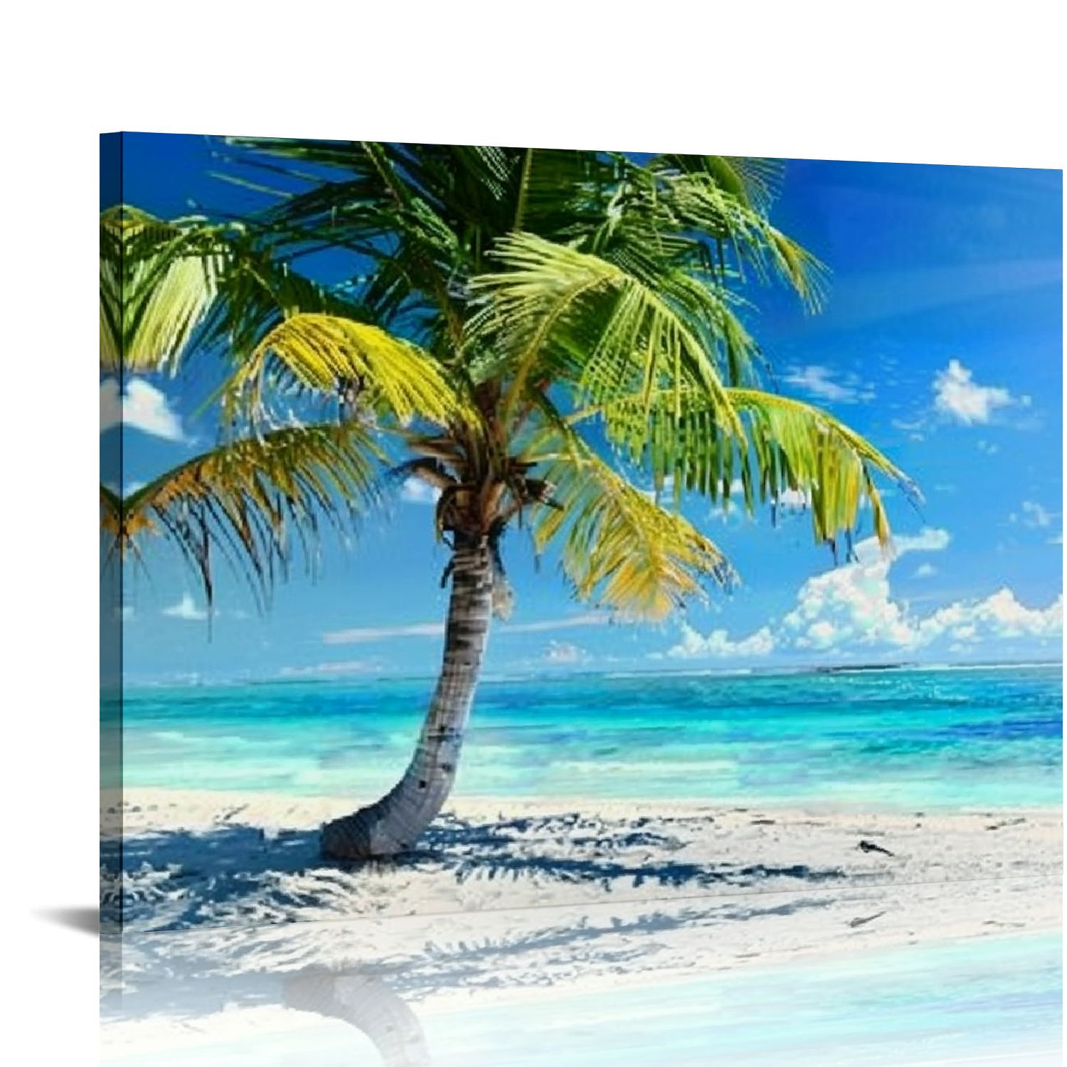 Fenyluxe Palm Tree Beach Canvas Ready to Hang Wall Art Decor for Home ...