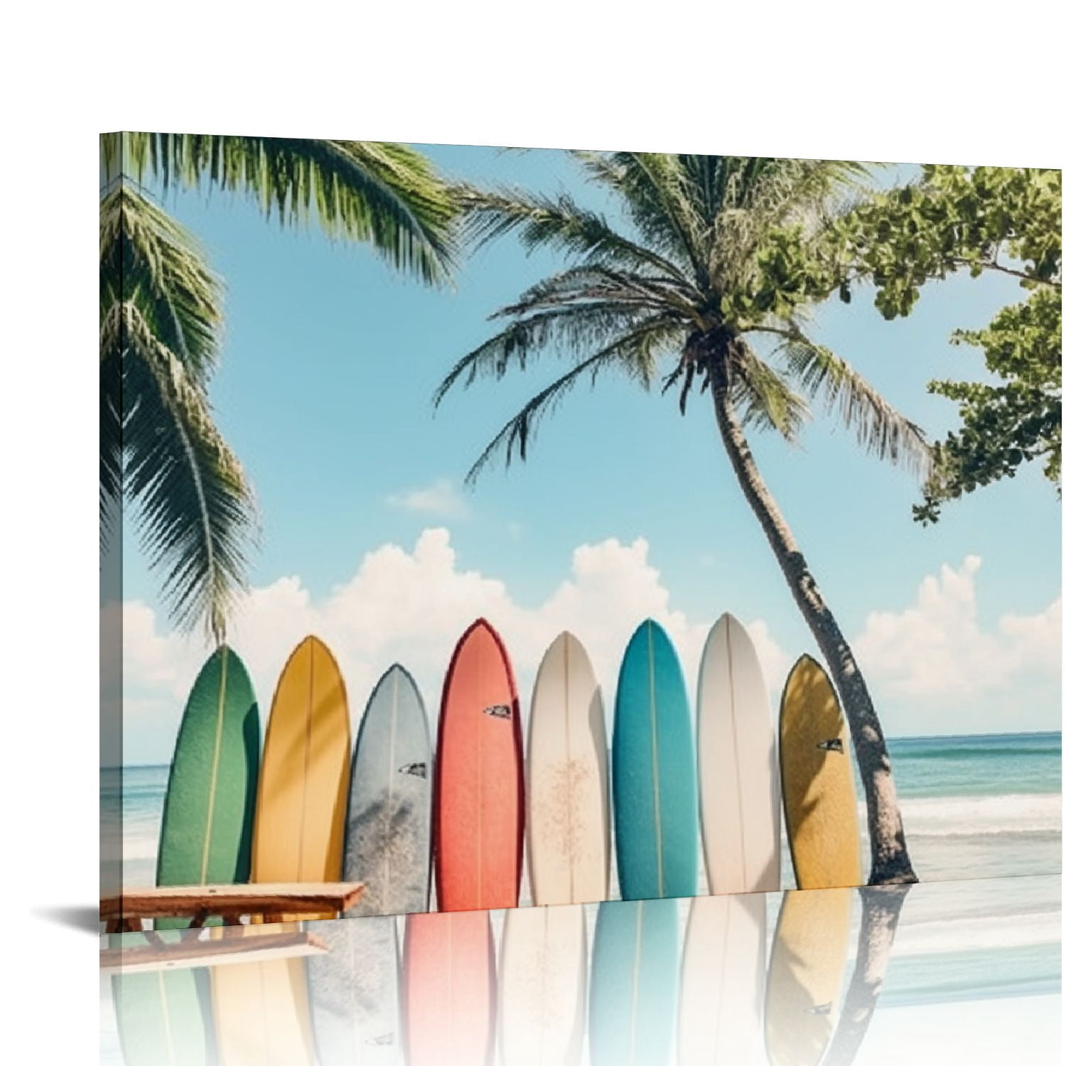 Fenyluxe Palm Trees Canvas Prints Wall Art Decor for Home Living Room ...