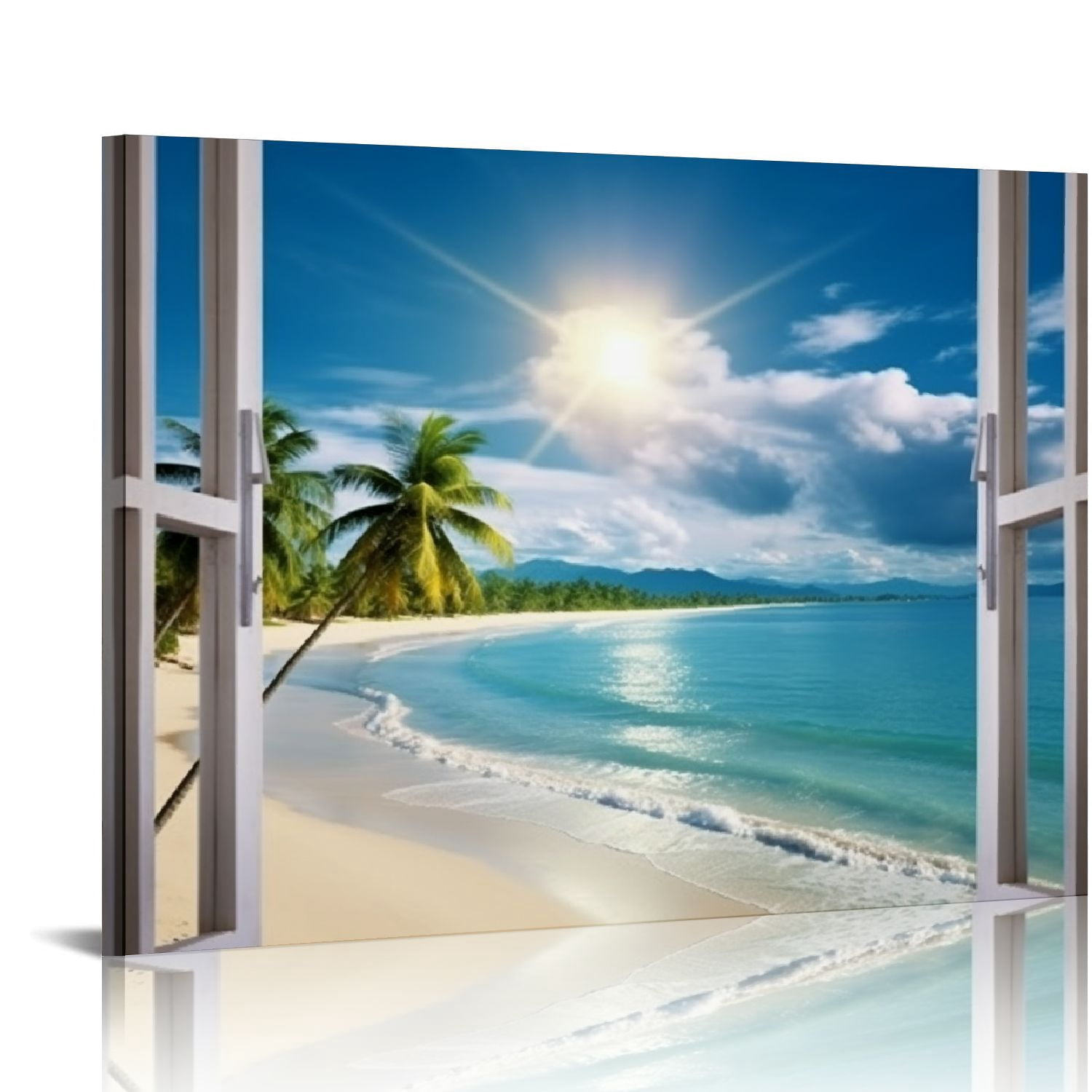 Fenyluxe Palm Trees Canvas Wall Decor for Home - Ready To Hang Room Art ...