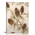 thumbnail image 1 of Fenyluxe Pine Cone Themed Canvas Wall Art Home Decoration for Bathroom, Living Room, Bedroom, Office - Perfect Gift Idea for Various Occasions and Rooms - 12x16/16x20 inches 16x20in, 1 of 5