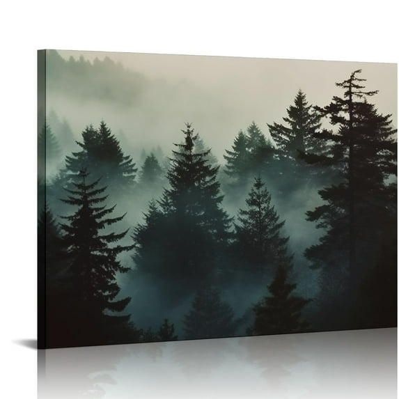 Fenyluxe Pine Trees Canvas Prints Wall Art - Modern Art Decor for Home - Ready to Hang - Ideal Choice for Room Decor - Multiple Sizes Available 16x12in