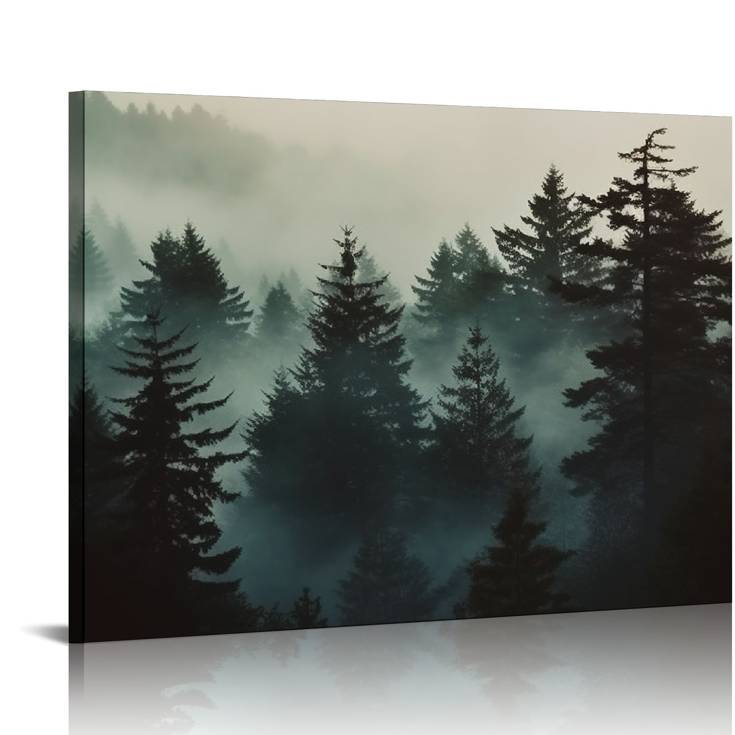 Fenyluxe Pine Trees Canvas Prints Wall Art - Modern Art Decor for Home ...