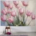 thumbnail image 1 of Fenyluxe Pink Flowers Print Tapestry Wall Hanging for Living Room Bedroom Dorm Home Decor Short Plush Fabric 50x40inch, 1 of 6