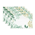 Fenyluxe Placemats Eucalyptus Greenery Placemats Green Leaves Place