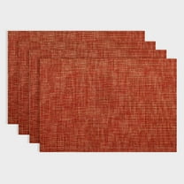Fenyluxe Placemats Set of 4 Washable Non Slip Placemats Heat Resistant Table Mats Place Mats, Burgundy Red 18x12in