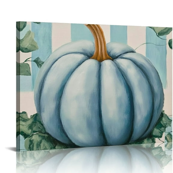 Fenyluxe Pumpkin Art Modern Canvas Prints Halloween Ready To Hang Room Home Art Decor 16x12in