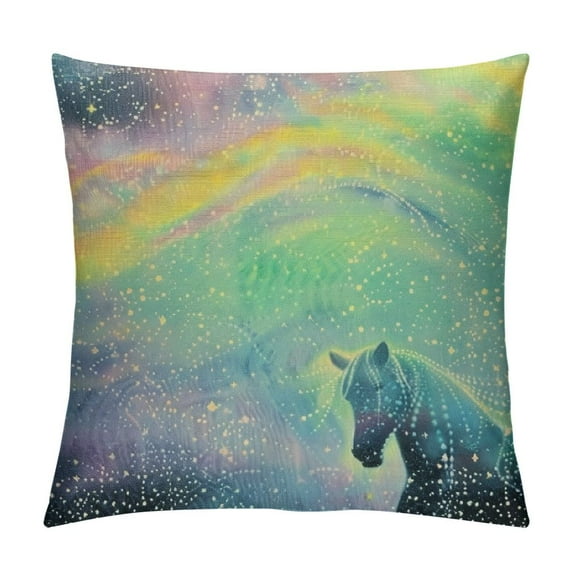 Fenyluxe Rainbow Pillow Cases Cushion Covers Glitter Throw Pillow Covers Soft for Kids Colorful Stripes Decorative Throw Pillowcases Pastel Colorful Cushion Cases 12x12in