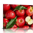 thumbnail image 1 of Fenyluxe  Red Apple Picture Wall Art - Fresh Fruits Painting Print on Canvas, Framed Food Poster Artwork for Home Kitchen Dining Room Decor 16x12in, 1 of 6