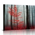 thumbnail image 1 of Fenyluxe Red Leaves Canvas Wall Art Decor for Bedroom Kitchen Office Hotel Salon | Modern Home Wall Pictures Ready To Hang 16x12in, 1 of 6