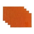 thumbnail image 1 of Fenyluxe Ribbed Placemats - Set of 4 Orange - Everyday/Fall/Thanksgiving/Halloween  Table Mats - Thick Construction, Washable Reusable &amp; Place Mats 11.8*17.7in, 1 of 6