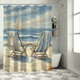 thumbnail image 1 of Fenyluxe Sailboat Pretty Shower Curtain Bathroom Decor Polyester Fiber Washable with Hooks 69x72, 1 of 7
