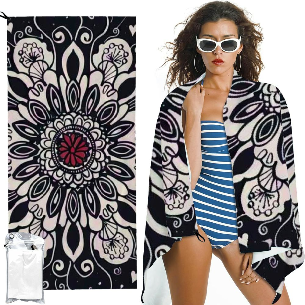 Fenyluxe Sand Free Lightweight Thin Microfiber Beach Towel Quick Dry